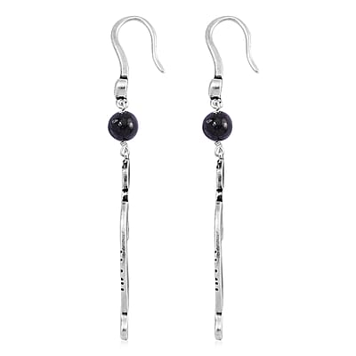Shungite 5.00 ctw Kokopelli Earrings in ION Plated Copper