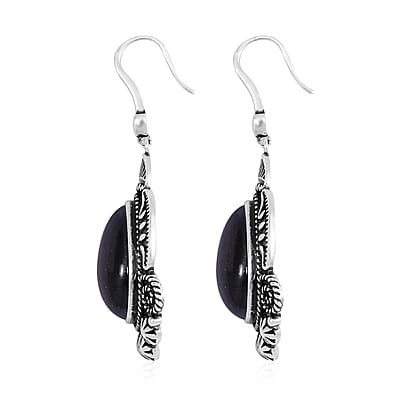 Shungite Dangle Earrings in ION Plated Copper 40.00 ctw
