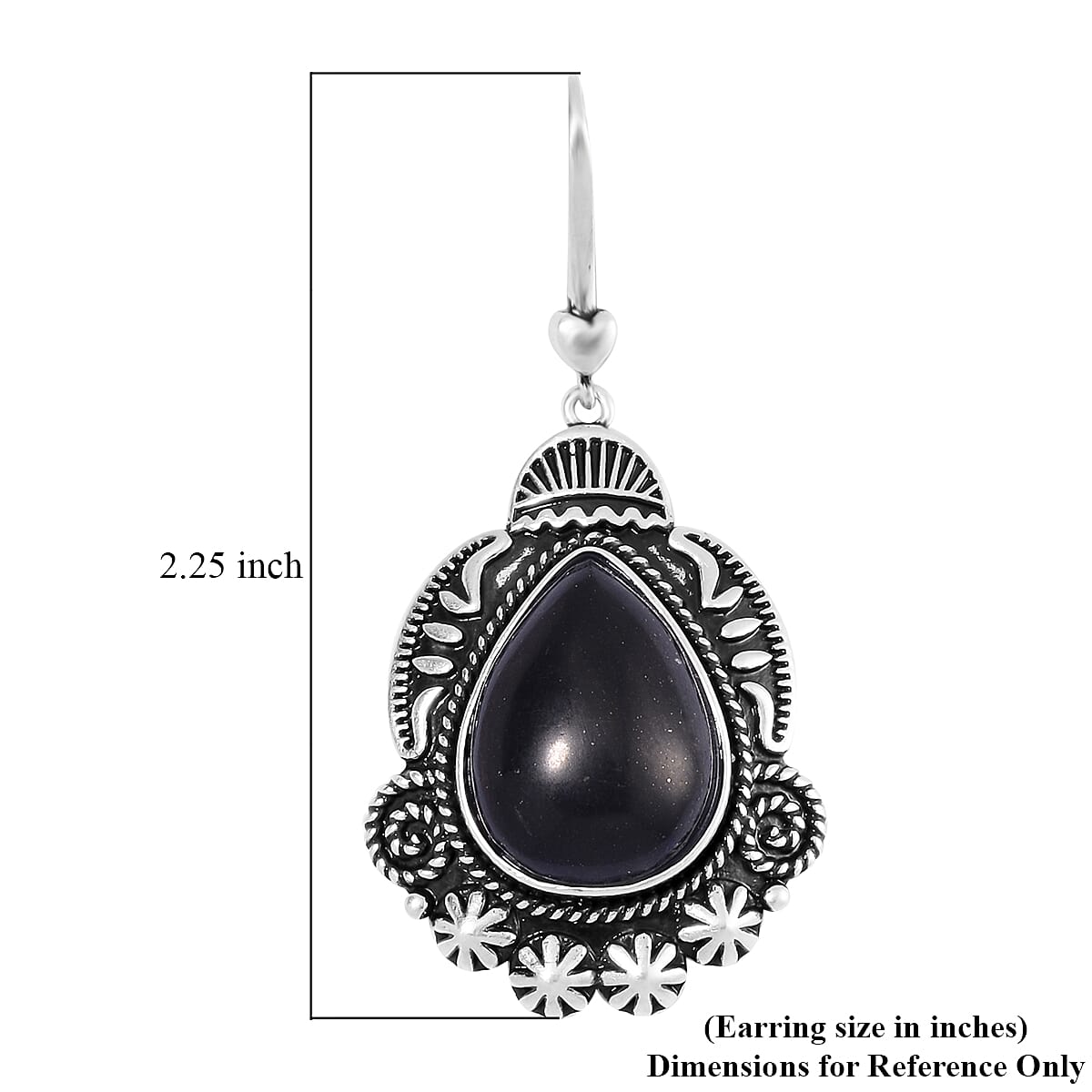 Shungite Dangle Earrings in ION Plated Copper 40.00 ctw