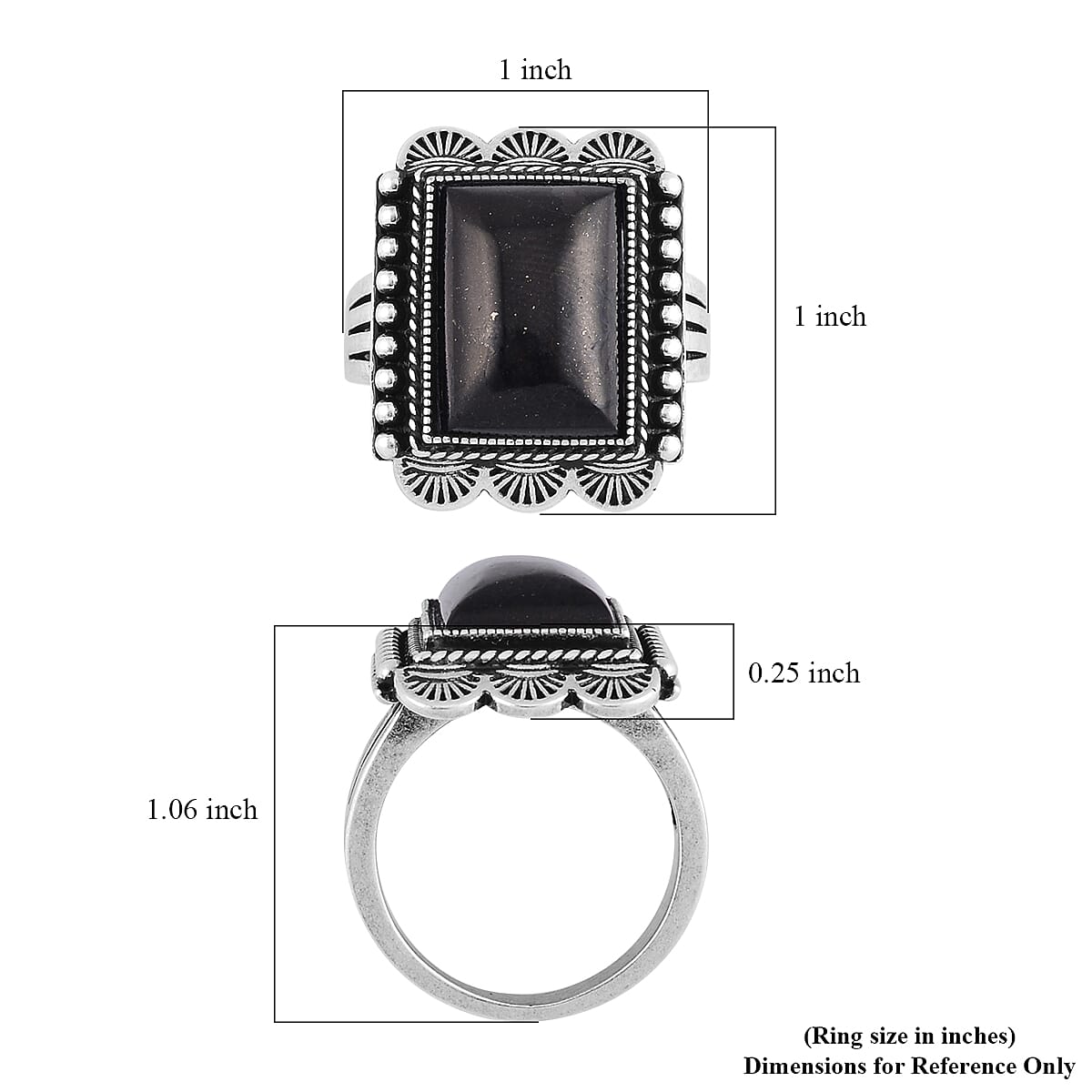Shungite Solitaire Ring in ION Plated Copper (Size 10.0) 20.00 ctw