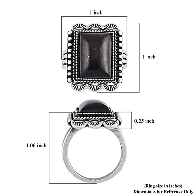 Shungite Solitaire Ring in ION Plated Copper (Size 10.0) 20.00 ctw