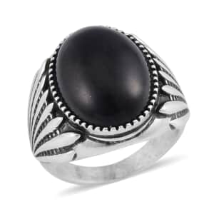 Shungite Solitaire Ring in ION Plated Copper (Size 10.0) 20.00 ctw