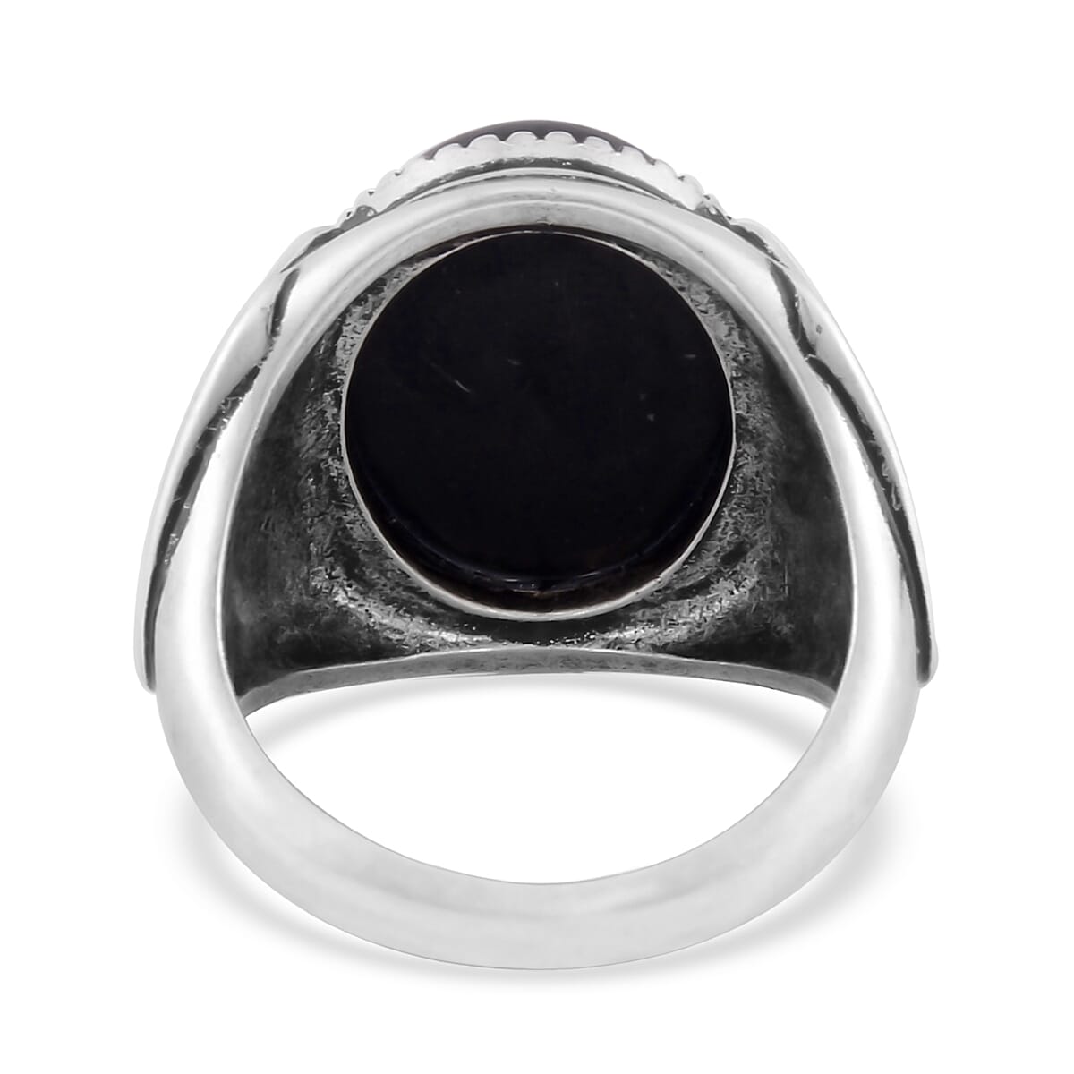 Shungite Solitaire Ring in ION Plated Copper (Size 10.0) 20.00 ctw