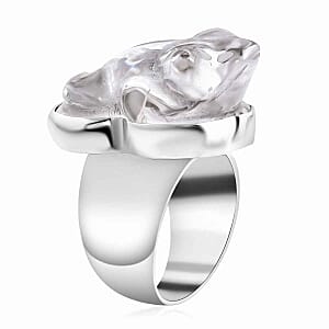Crystal 0.10 ctw Ring in Sterling Silver (Size 5.5)