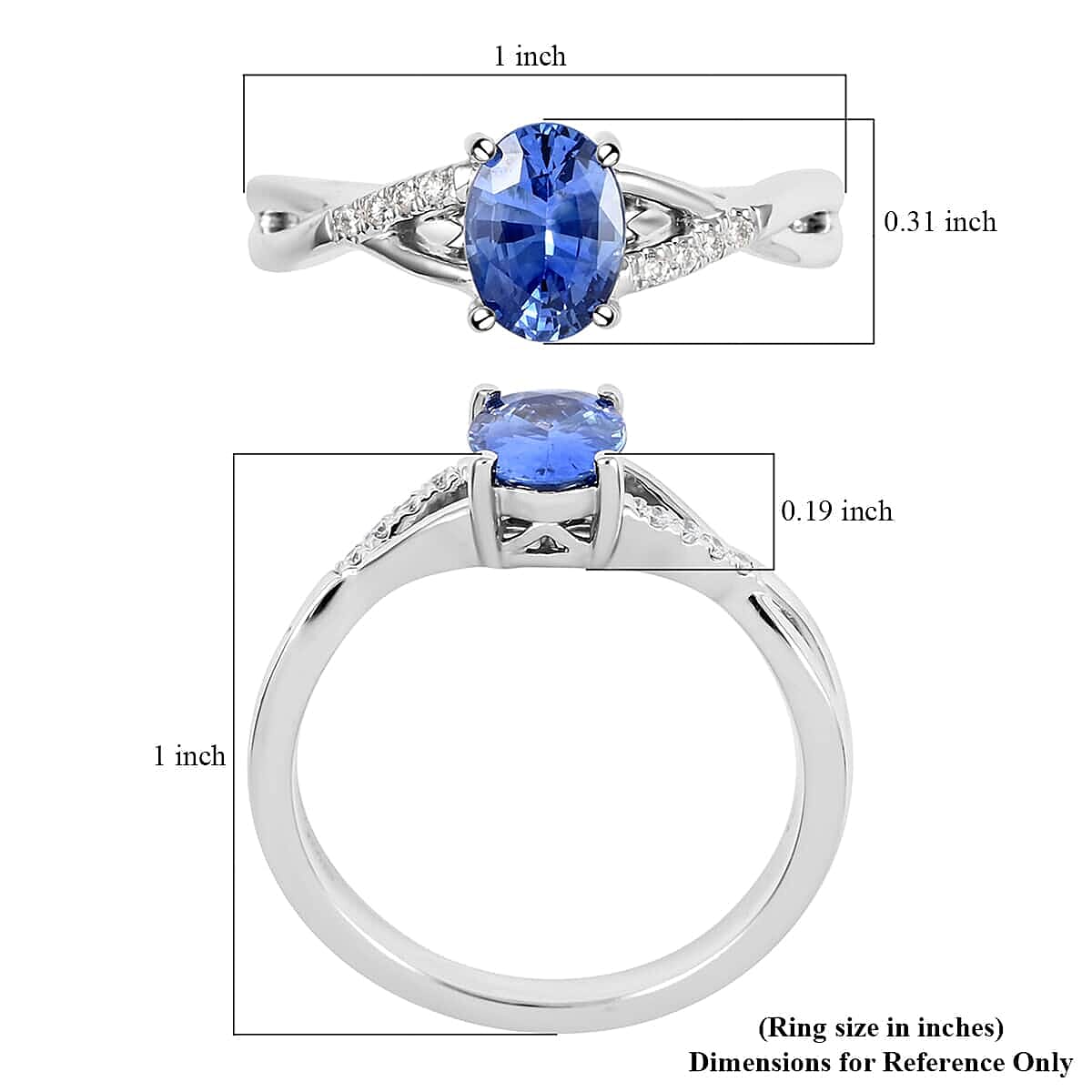 Certified and Appraised Rhapsody 950 Platinum AAAA Royal Ceylon Sapphire and E-F VS Diamond Ring (Size 5.5) 6.50 Grams 1.40 ctw image number 5