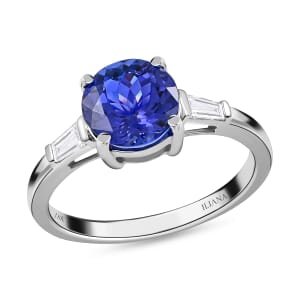 Certified and Appraised Iliana AAA Tanzanite and Diamond 2.30 ctw Ring in 18K White Gold, Wedding Ring For Her,Promise Rings (Size 9.5)