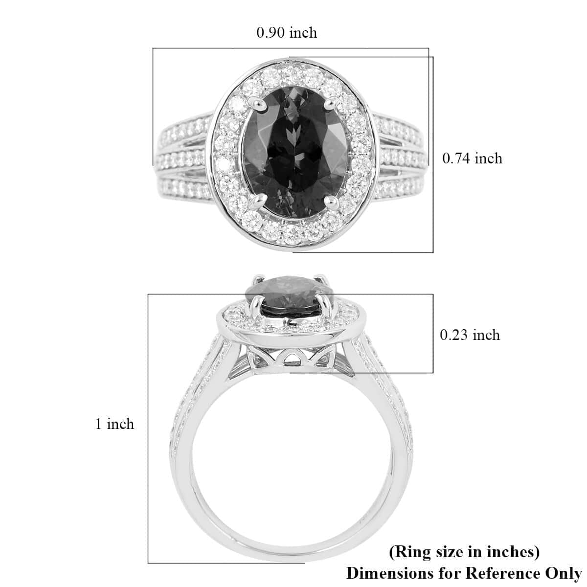 Certified & Appraised Rhapsody 950 Platinum AAAA Tanzanite and E-F VS Diamond Halo Ring (Size 6.5) 8.91 Grams 3.50 ctw image number 5