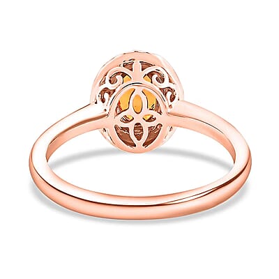 Certified & Appraised Iliana 18K Rose Gold AAA Songea Sapphire and G-H SI Diamond Double Halo Ring (Size 5.0) 3.50 Grams 1.20 ctw