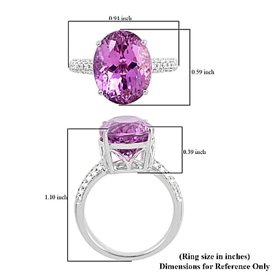 Certified & Appraised Rhapsody 950 Platinum AAAA Patroke Kunzite and E-F VS Diamond Ring (Size 5.0) 6.85 Grams 9.20 ctw