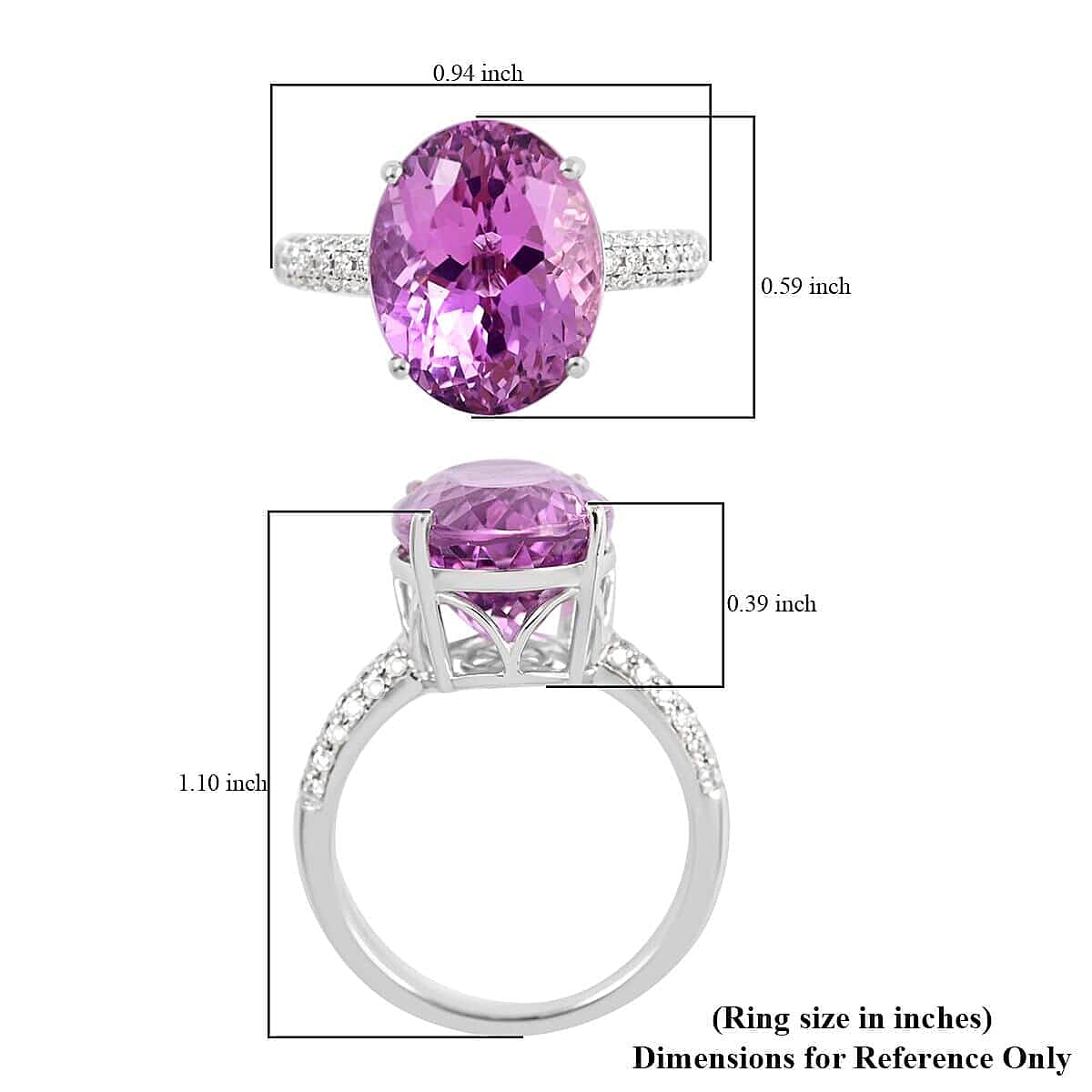 Certified & Appraised Rhapsody 950 Platinum AAAA Patroke Kunzite and E-F VS Diamond Ring (Size 7.5) 6.85 Grams 9.20 ctw image number 5