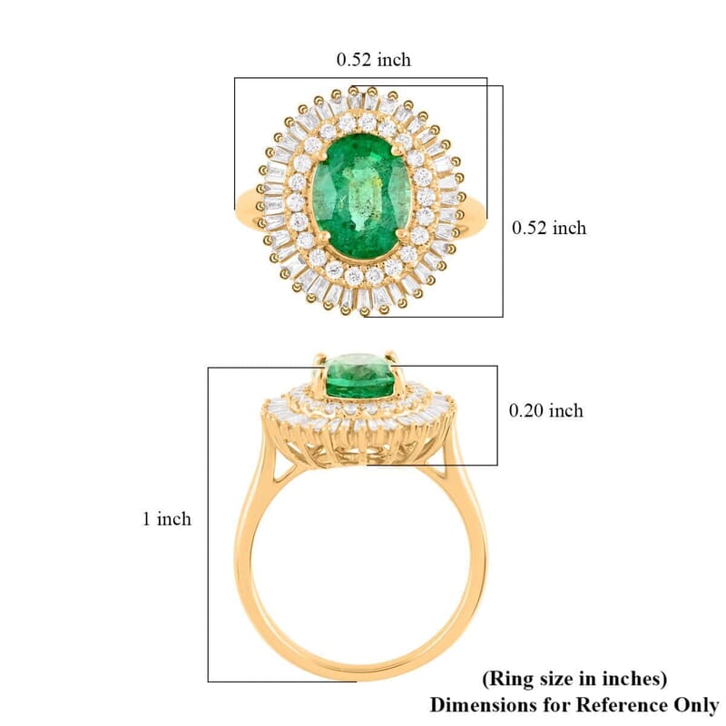 Certified & Appraised Iliana 18K Yellow Gold AAA Kagem Zambian Emerald and G-H SI Diamond Double Halo Ring (Size 9.5) 6 Grams 2.55 ctw