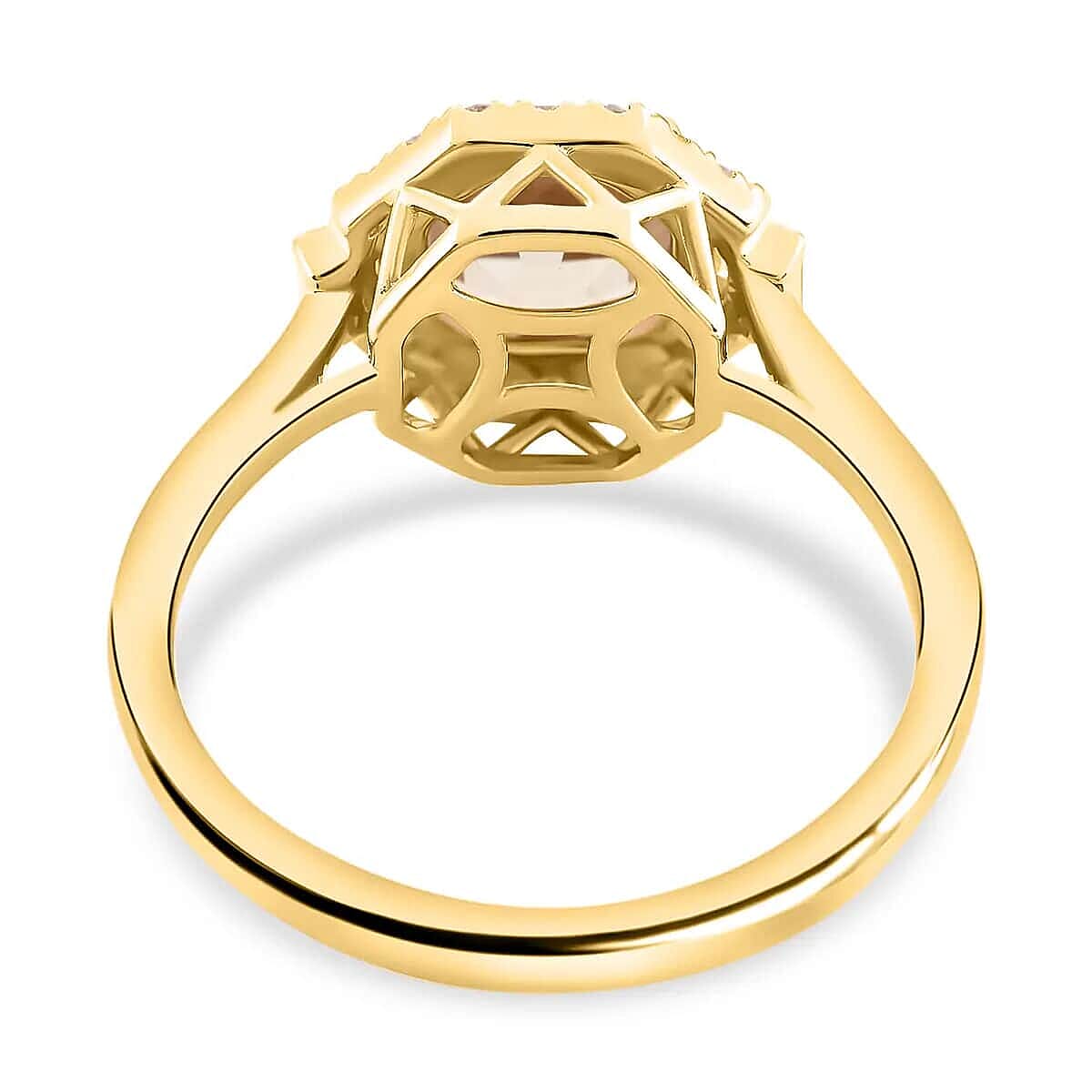Certified & Appraised Iliana 18K Yellow Gold AAA Turkizite and G-H SI Diamond Ring (Size 7.5) 2.00 ctw image number 4