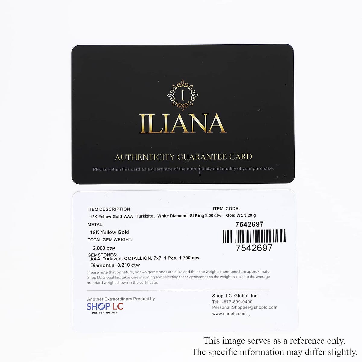 Certified & Appraised Iliana 18K Yellow Gold AAA Turkizite and G-H SI Diamond Ring (Size 7.5) 2.00 ctw image number 8