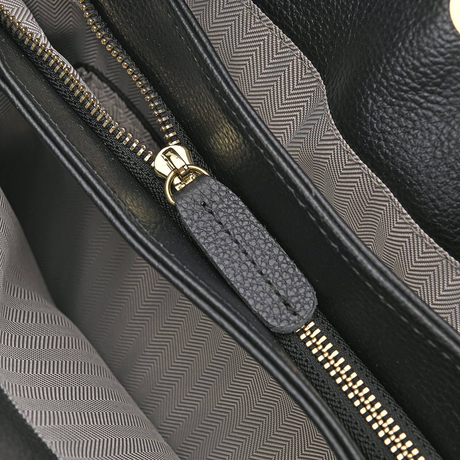 Black Embossed Weave Genuine Leather Crossbody Bag with Handle Drop and Shoulder Strap