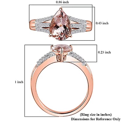 Luxoro Pink Morganite, Diamond Ring in 10K Rose Gold 1.75 ctw (Size 12.0)