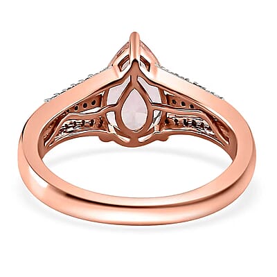 Luxoro Pink Morganite, Diamond Ring in 10K Rose Gold 1.75 ctw (Size 12.0)