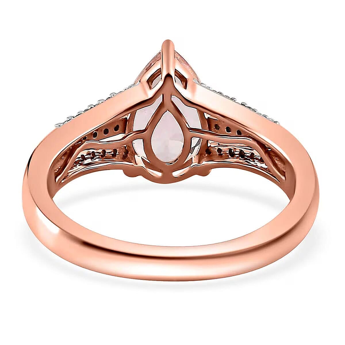 Luxoro 10K Rose Gold Premium Pink Morganite and Diamond Ring (Size 8.0) 1.75 ctw image number 6