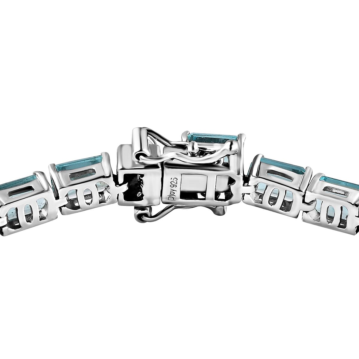 Betroka Blue Apatite Tennis Bracelet in Platinum Over Sterling Silver (7.25 In) 16.50 ctw image number 3