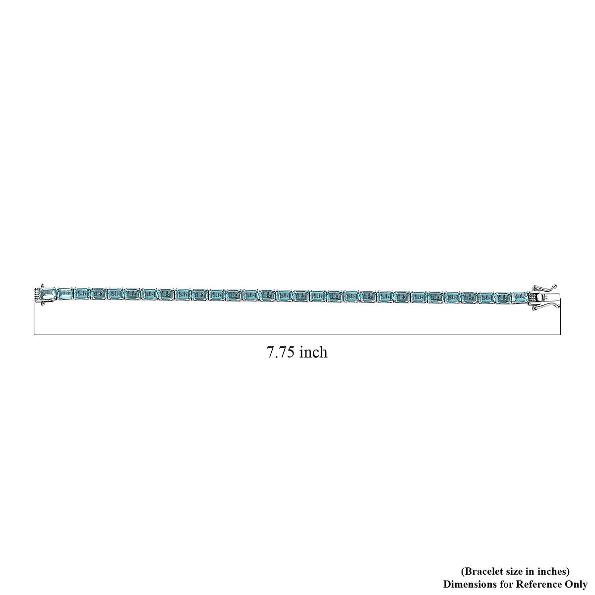 Betroka Blue Apatite Tennis Bracelet in Platinum Over Sterling Silver (7.25 In) 16.50 ctw image number 4