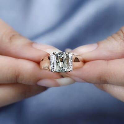 Certified & Appraised Luxoro AAA Turkizite and I2 Diamond 3.80 ctw Men's Ring in 14K Yellow Gold (Size 10.0) 5.35 Grams