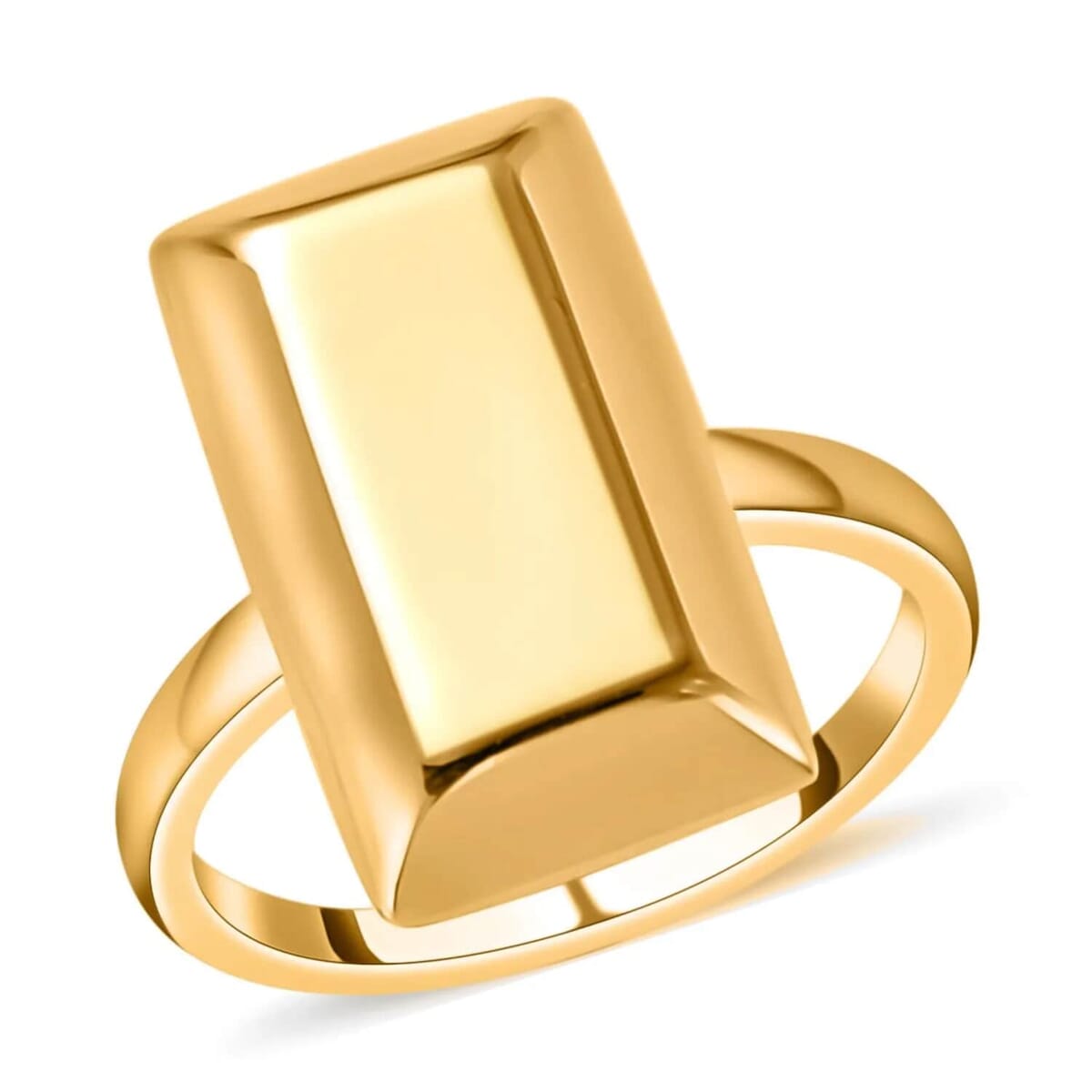 18K Yellow Gold Bar Ring, Yellow Gold Ring, Gold Jewelry For Her 2.30 Grams (Size 9.5) image number 0