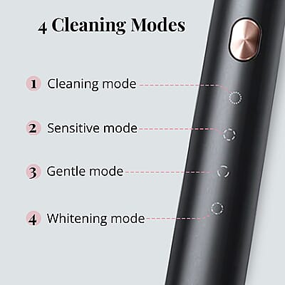 Closeout Soocas Electric Toothbrush with 3 Replacement Heads - Black