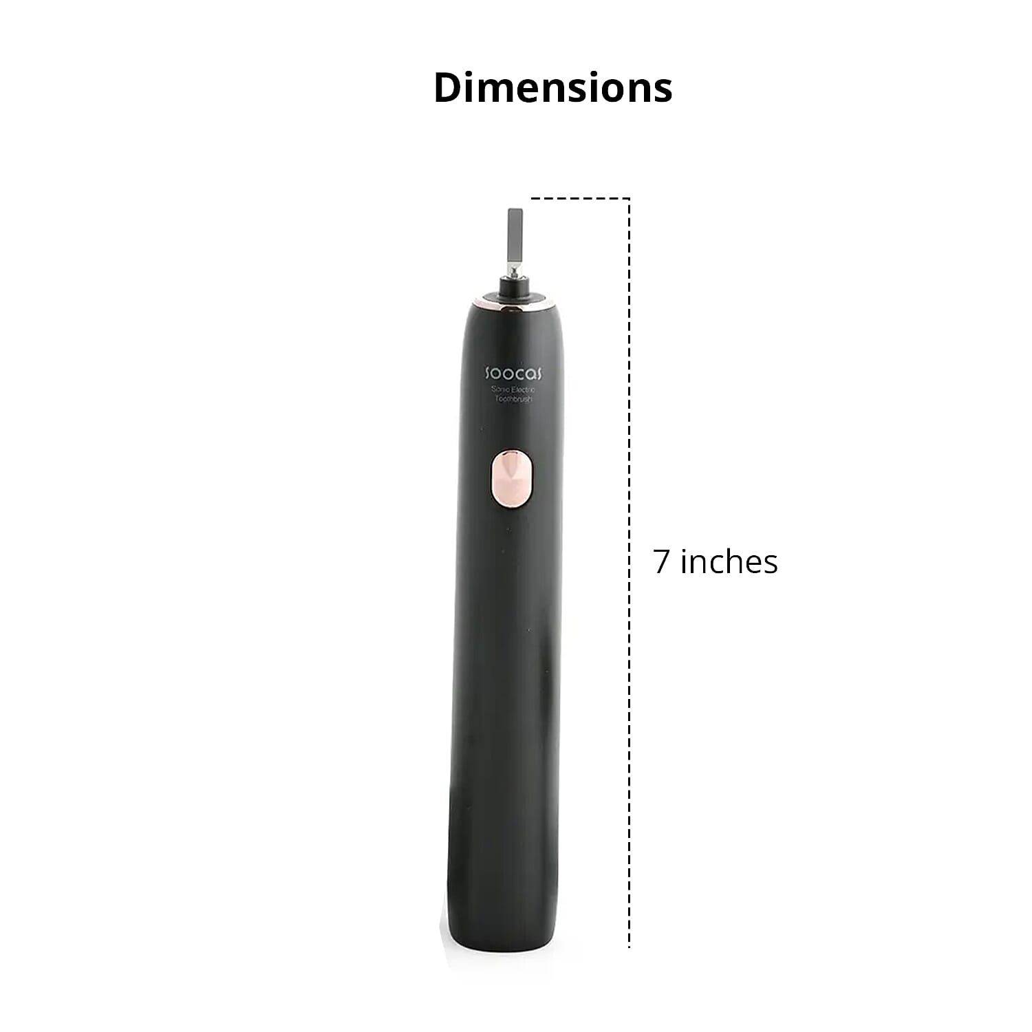 Closeout Soocas Electric Toothbrush with 3 Replacement Heads - Black