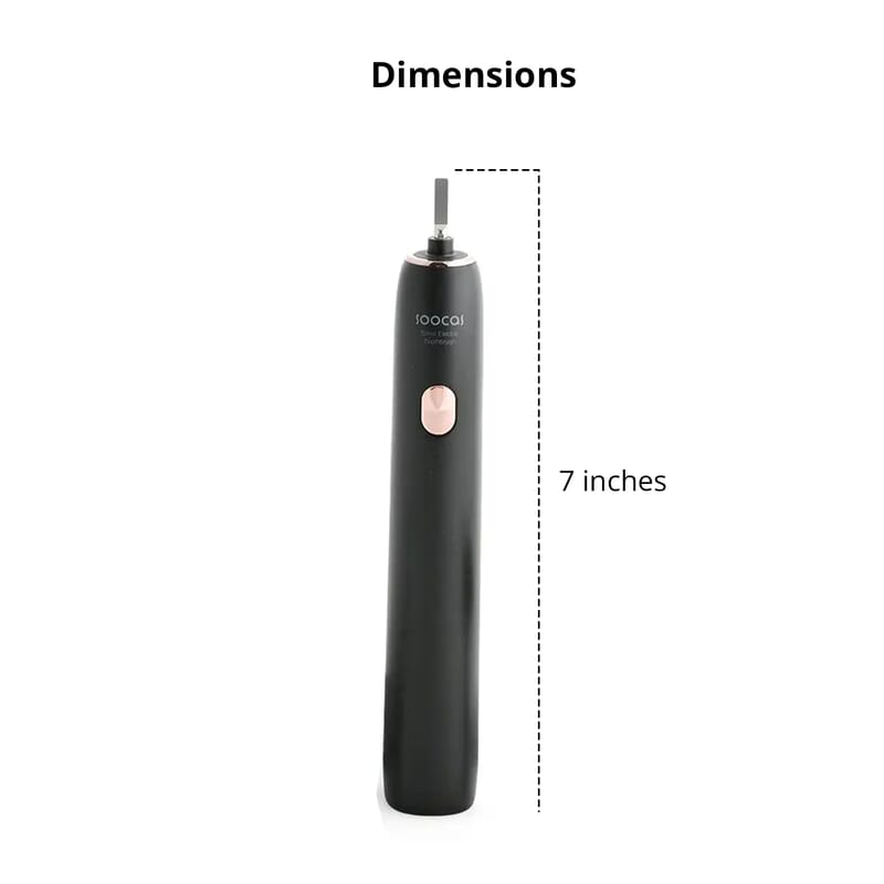 Closeout Soocas Electric Toothbrush with 3 Replacement Heads - Black