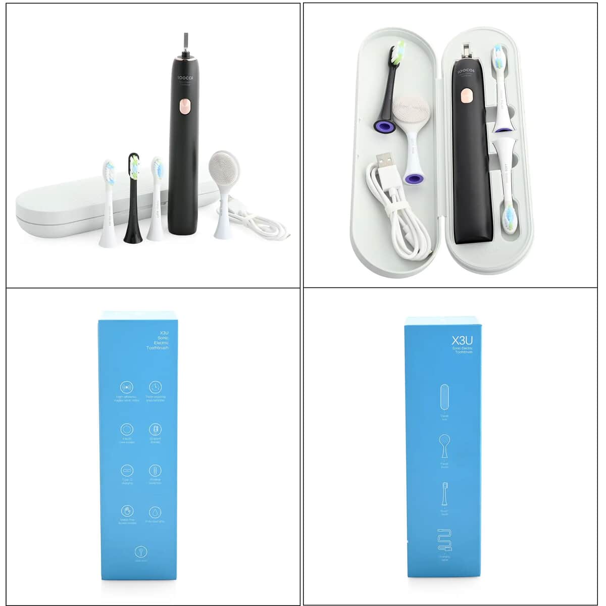 Soocas Electric Toothbrush with 3 Replacement Heads-Black image number 6