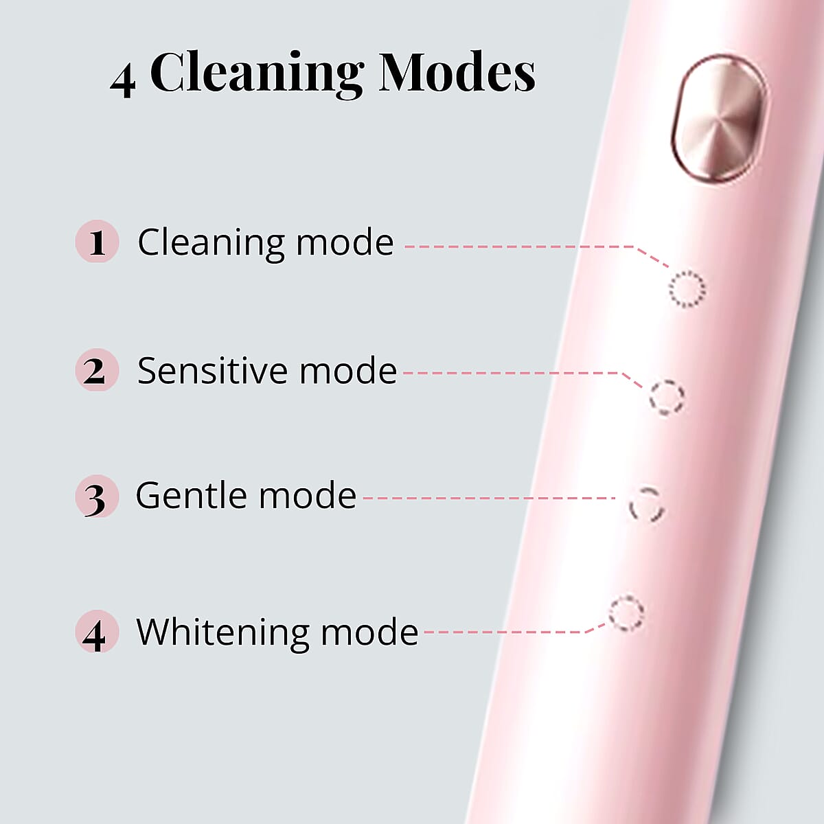 Closeout Soocas Electric Toothbrush with 3 Replacement Heads - Pink image number 2