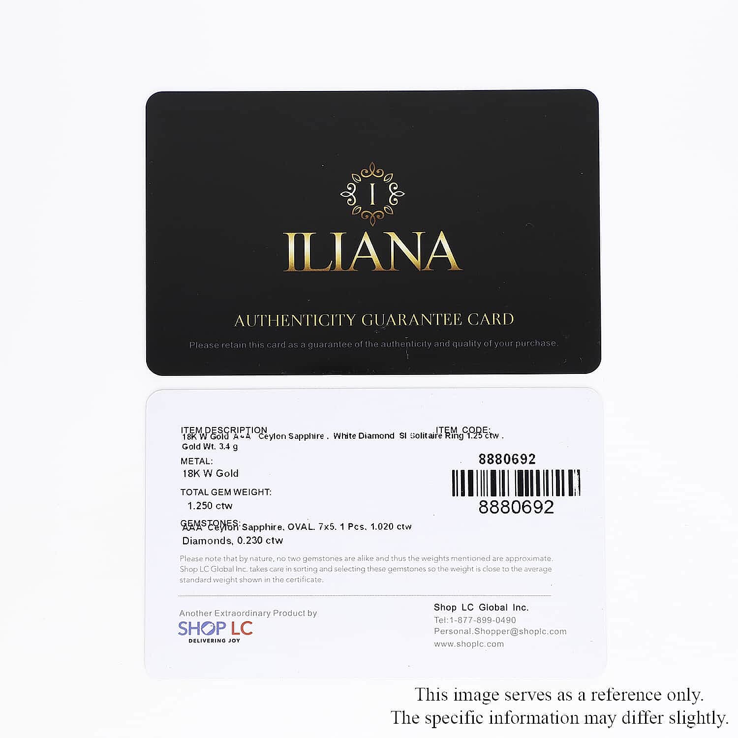 Certified & Appraised Iliana 18K White Gold AAA Royal Ceylon Sapphire and G-H SI Diamond Double Halo Ring (Size 10.5) 1.25 ctw