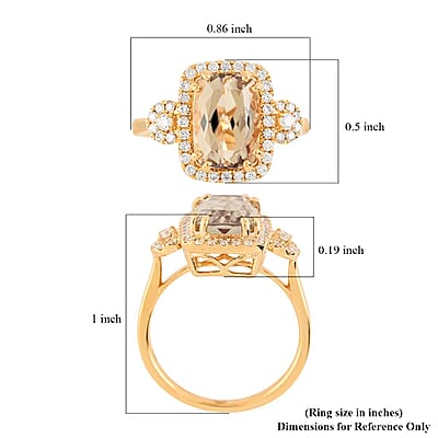 Certified & Appraised Iliana 18K Yellow Gold AAA Turkizite and G-H SI Diamond Halo Ring (Size 10.5) 4.15 Grams 3.25 ctw