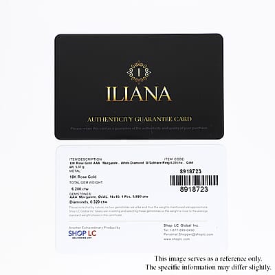 Certified and Appraised Iliana 18K Rose Gold AAA Marropino Morganite and G-H SI Diamond Ring (Size 11.0) 5.35 Grams 6.20 ctw