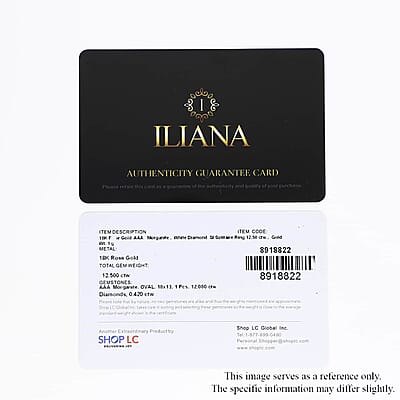 Certified and Appraised Iliana 18K Rose Gold AAA Marropino Morganite and G-H SI Diamond Ring (Size 10.5) 6.40 Grams 12.40 ctw