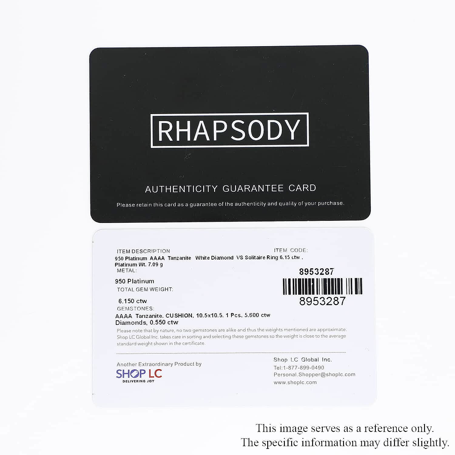 Certified & Appraised Rhapsody 950 Platinum AAAA Tanzanite and E-F VS Diamond Ring (Size 10.0) 7.10 Grams 6.15 ctw