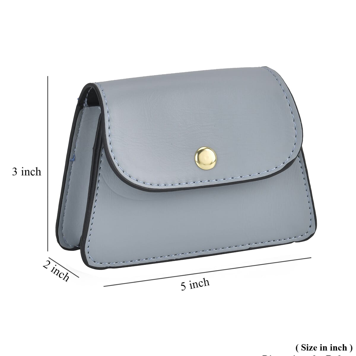 Set of 2 Blue Embossed Heart Pattern Faux Leather Crossbody Bag image number 6