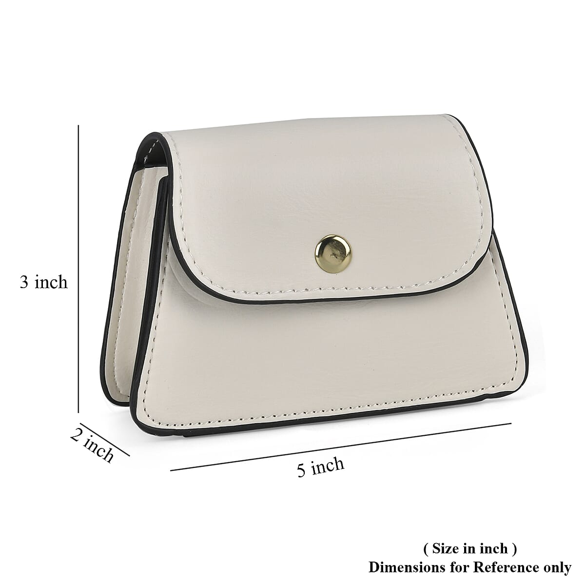 Set of 2 Off-White Embossed Streak Shape Pattern Faux Leather Crossbody Bag image number 8