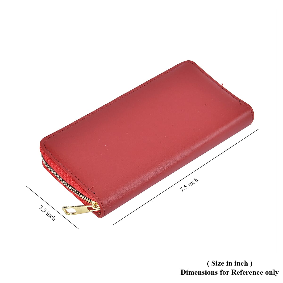 Red Embossed Rhomboid Shape Faux Leather Crossbody Bag with Wallet image number 6