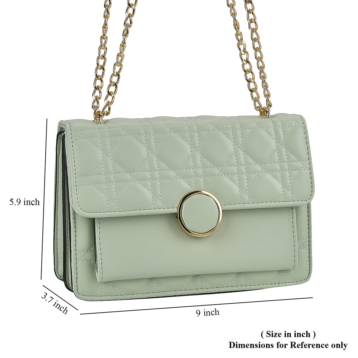 Light Green Embroidery Ellipsoid Faux Leather Crossbody Bag with Wallet image number 7