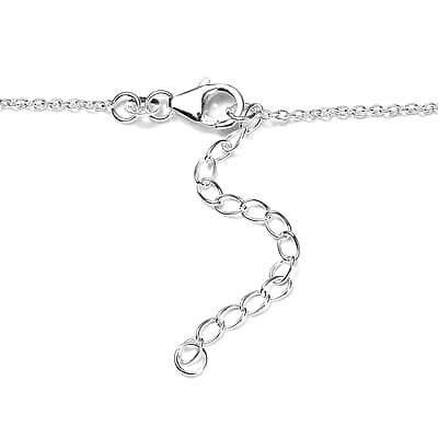 Designer Premium Peridot Color Austrian Crystal Necklace 18-20 Inches in Sterling Silver