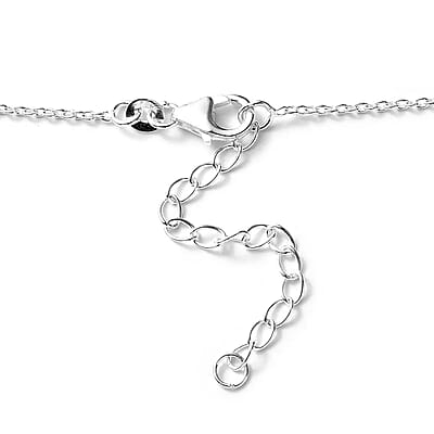 Designer Premium Foilback Amethyst Color Austrian Crystal Necklace 18 Inches in Sterling Silver