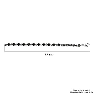 Elite Shungite Bracelet in Stainless Steel (6.50 In) 3.85 ctw