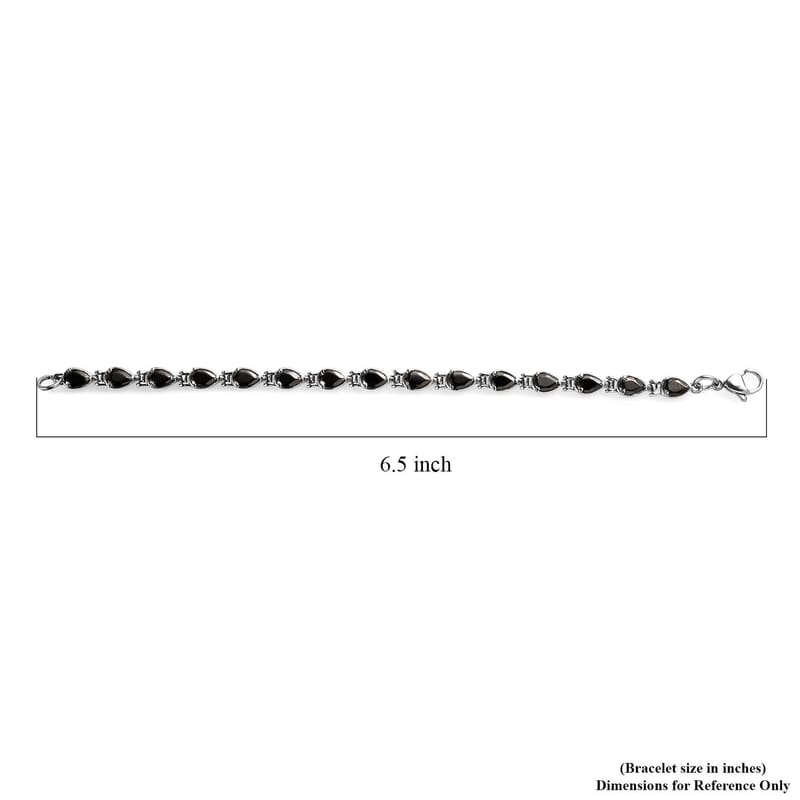 Elite Shungite Bracelet in Stainless Steel (6.50 In) 3.85 ctw
