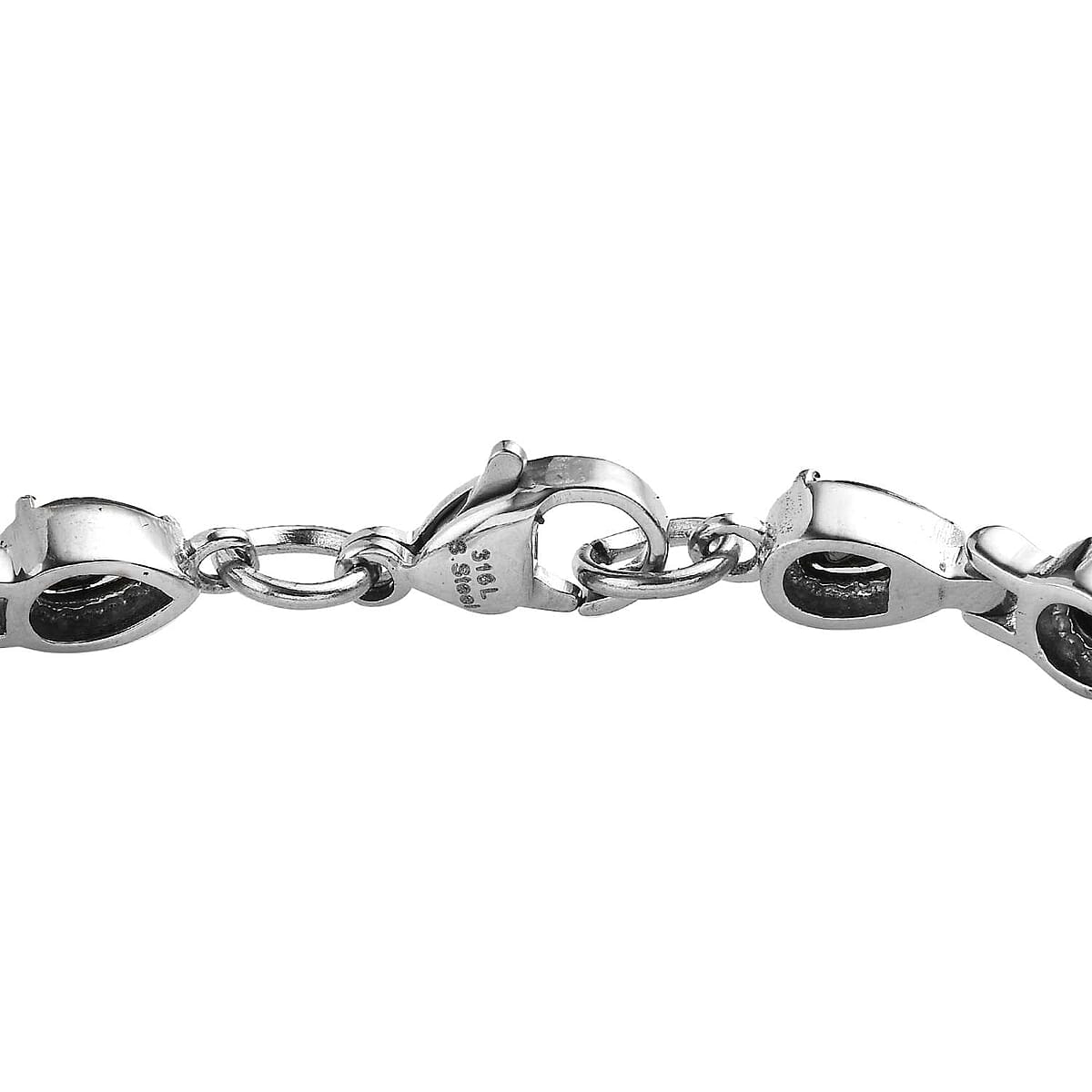 Elite Shungite Bracelet in Stainless Steel (7.25 In) 4.35 ctw image number 3