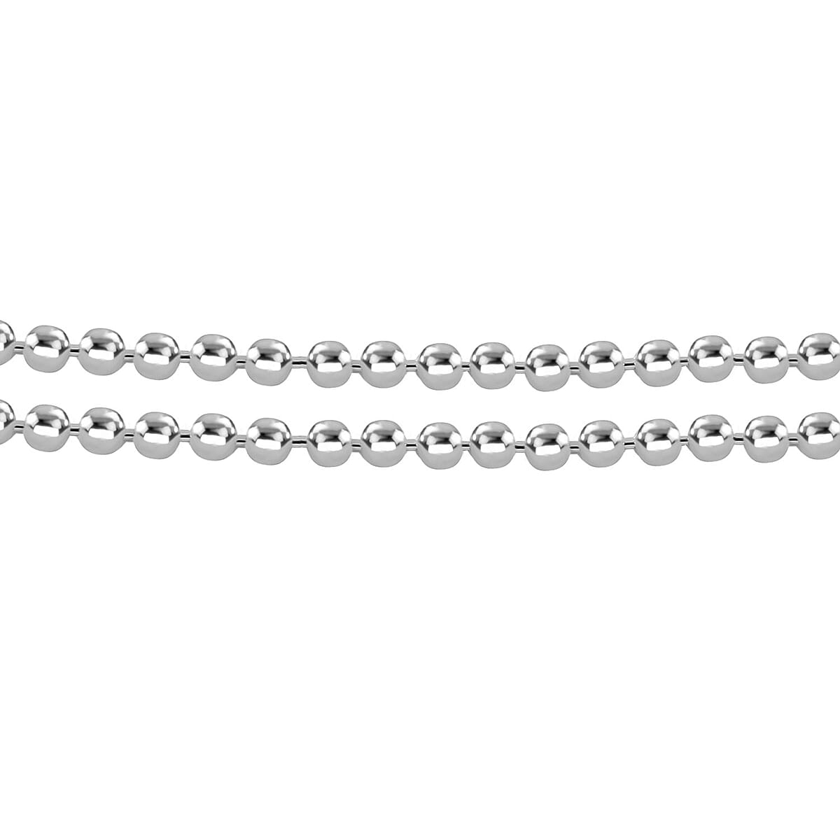 Sterling Silver Beaded Link Chain 18 Inches 1.60 Grams image number 2