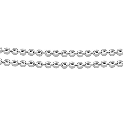 Sterling Silver Beaded Link Chain 18 Inches 1.60 Grams