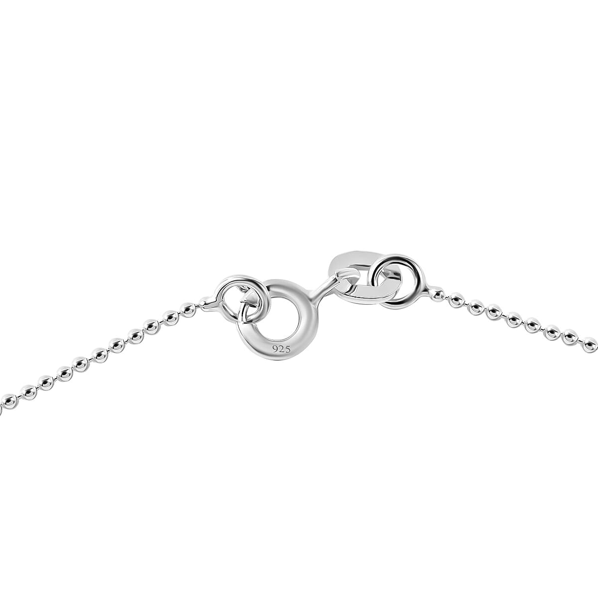 Sterling Silver Beaded Link Chain 18 Inches 1.60 Grams image number 3