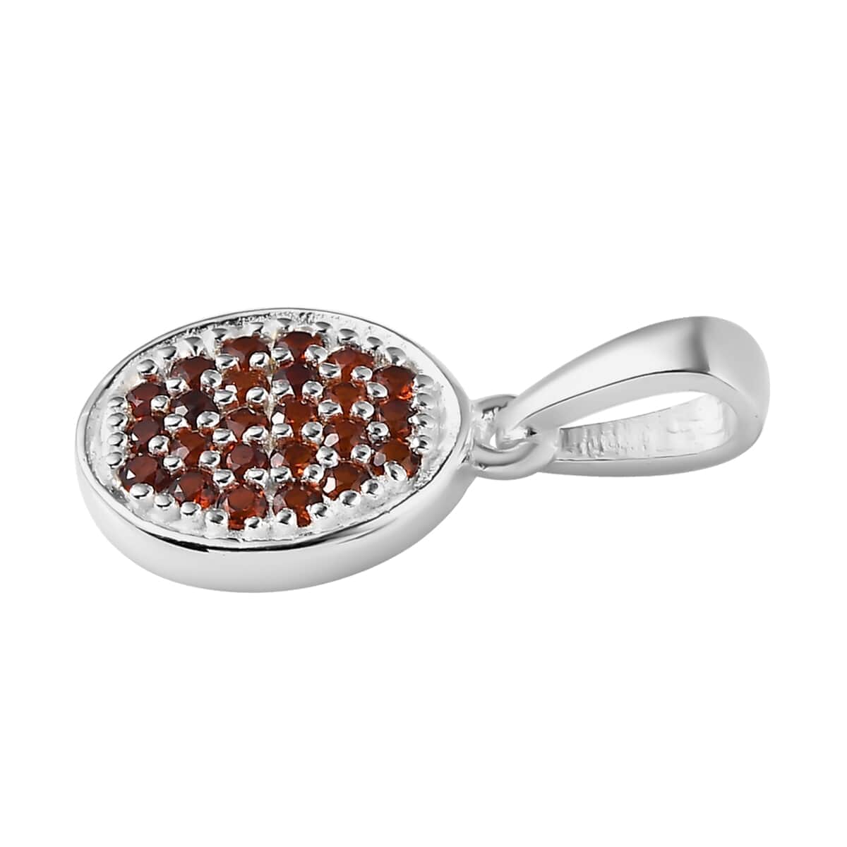 Mozambique Garnet Pendant in Sterling Silver 0.25 ctw image number 3