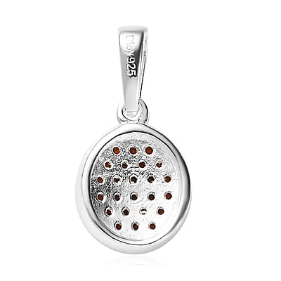 Mozambique Garnet Pendant without Chain in Sterling Silver 0.25 ctw