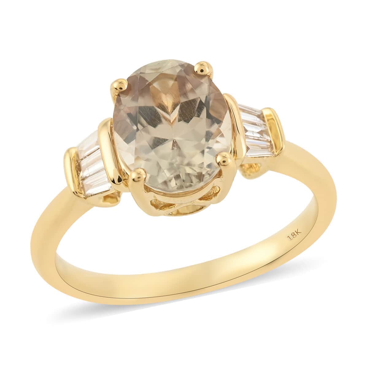 Iliana 18K Yellow Gold AAA Turkizite and G-H SI Diamond Ring (Size 10.0) 2.25 ctw image number 0